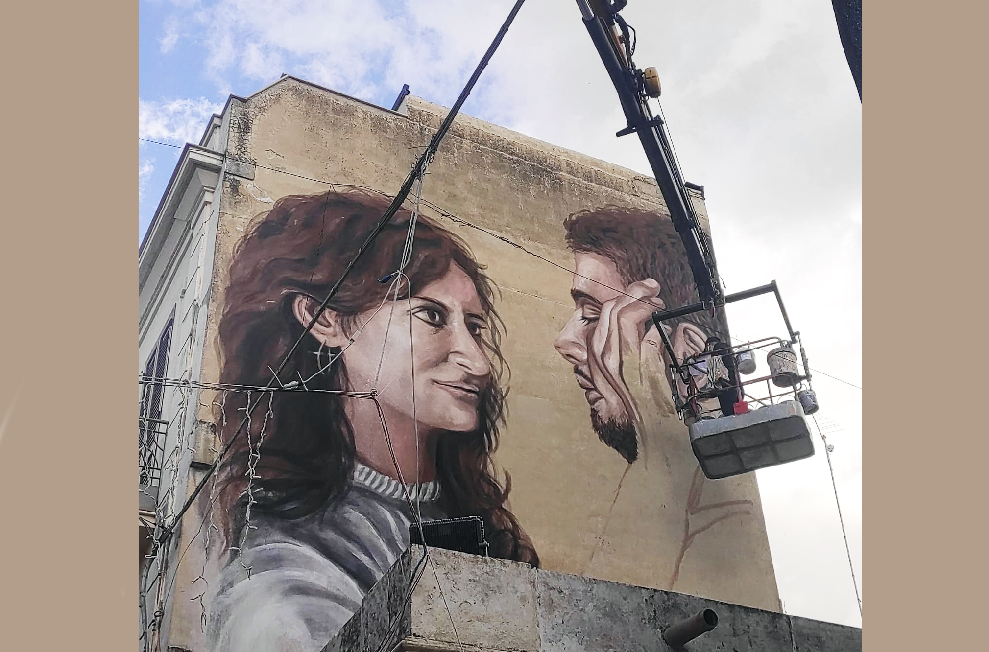 Al via la Street Art con un muro dedicato a Rosario e Grazia, storia d’amore scritta da Faustino Maltese