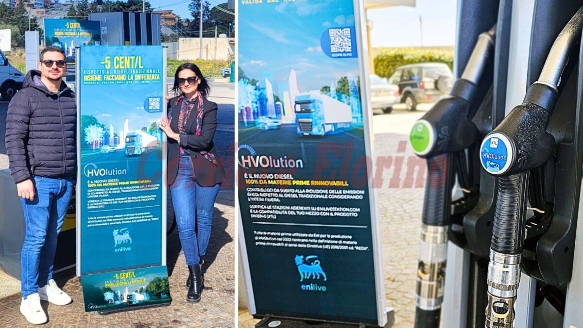 Enilive “HVOlution”, il biocarburante 100% da materie prime rinnovabili arriva a Rosolini