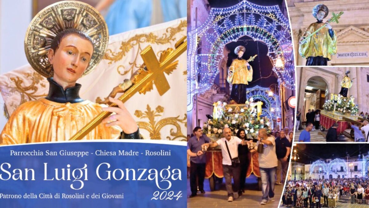 Il programma della Festa di San Luigi Gonzaga, Patrono di Rosolini